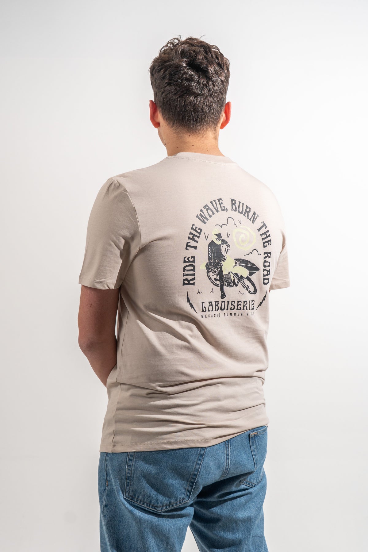 LE T-SHIRT BEIGE CLAIR LABOISERIE MECANIC
