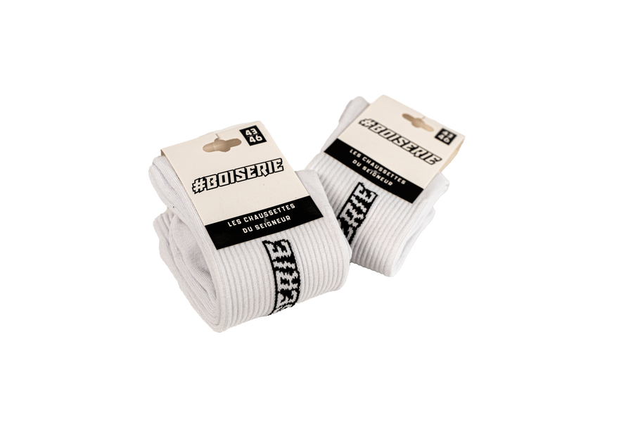 LE LOT DE 2 PAIRES DE CHAUSSETTES BOISERIE BLANCHES